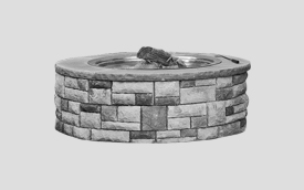 Cast Stone Wall Round Fire Pit Kit Ep, Cast Stone Fire Pit