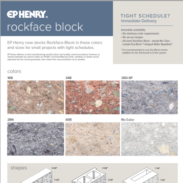 Profile Concrete Masonry Rock Face Block